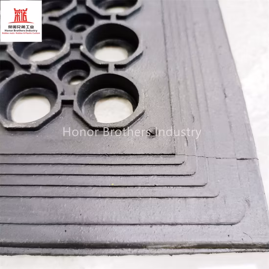 All-Weather Anti-Fatigue Non-Slip Kitchen Safety Entrance Rubber Floor Mat with Drainage Holes