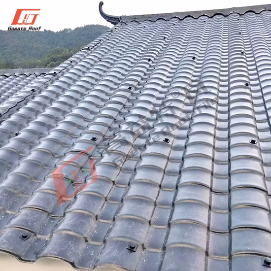 Chinese Building Supplies PVC Roofing Shingles Material for Repair Chinese Style Resin Tile